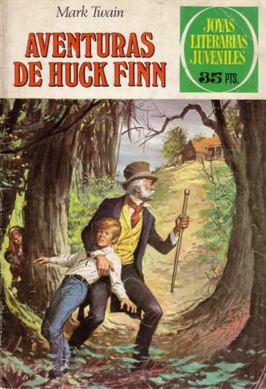 Portada de Aventuras de Huck Finn